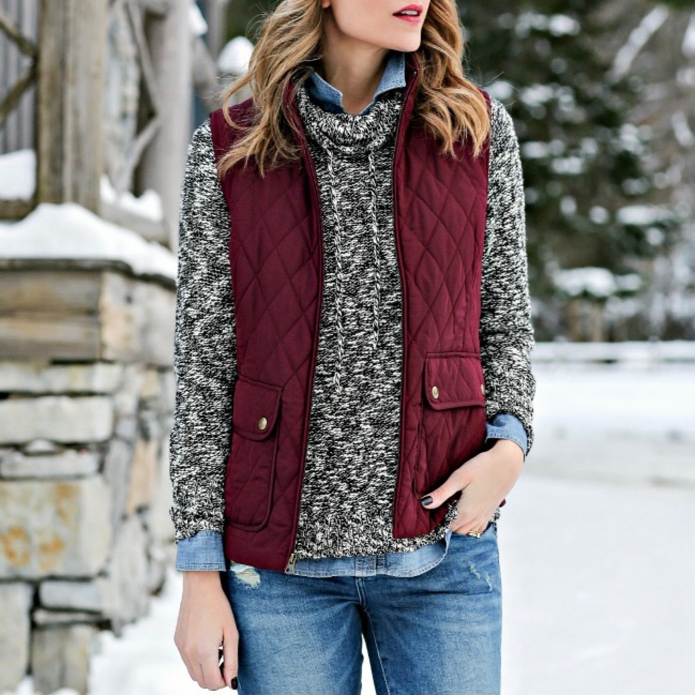 Croft & Barrow Maroon Vest